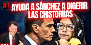 La masajista Àngels Barceló ayuda a Sánchez a digerir las chistorras